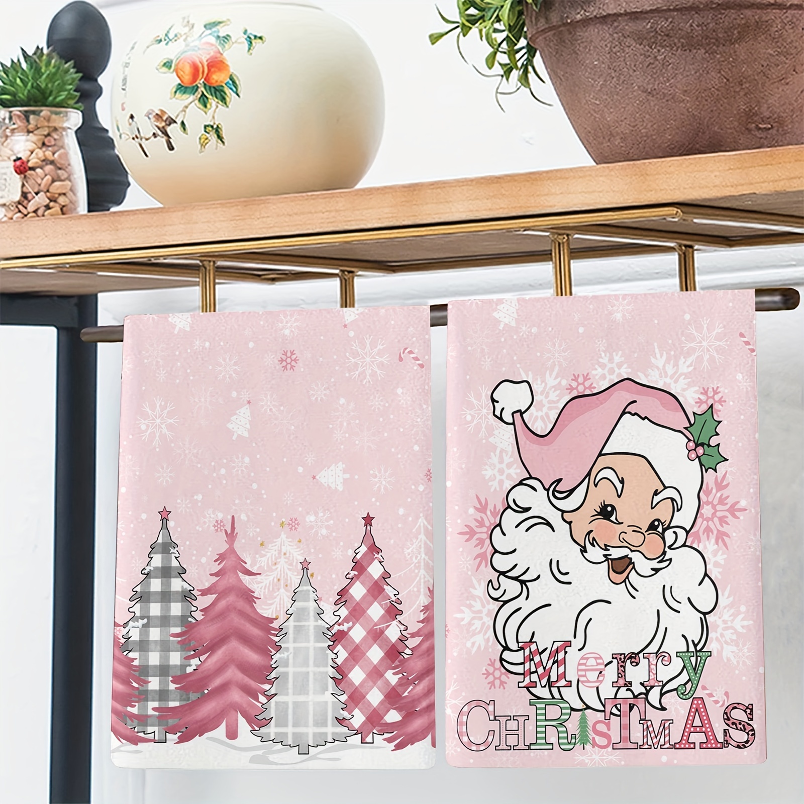 Christmas Pattern Dish Towels, Soft Absorbent Fingertip Towel, Christmas Kitchen  Towel Dish Cloths, Seasonal Winter Holiday Decoration Towels Set, Bathroom  Supplies, Christmas Decor, Housewarming Gift - Temu Philippines