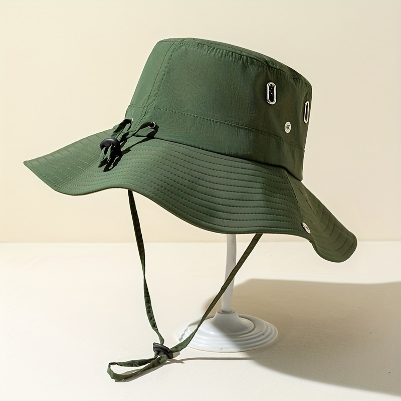 Unisex Bucket Wide Brim Hat Booine Hats Sun UV Protection Fishing Outdoor  Caps