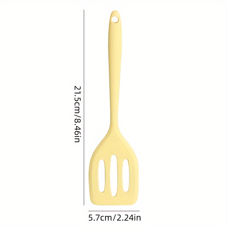 Silicone Long Flipper Slotted Spatula Turner Non stick Heat - Temu