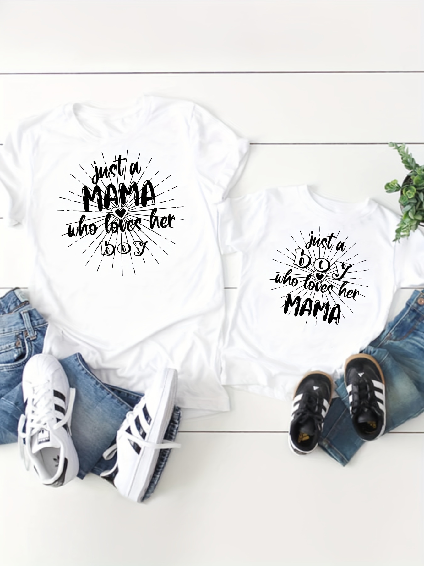 printed t shirts for mom and son