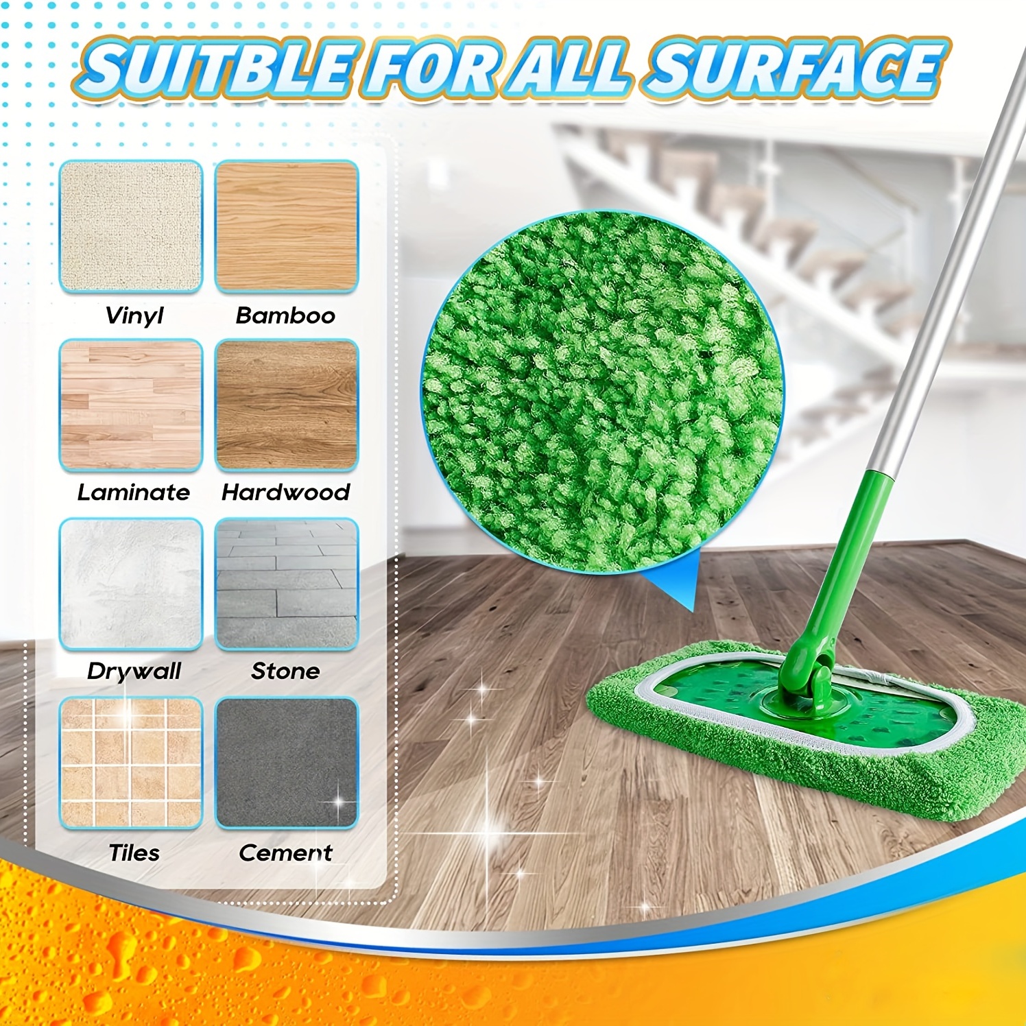 Durable Washable Microfiber Pads Perfect Dusting Cleaning - Temu