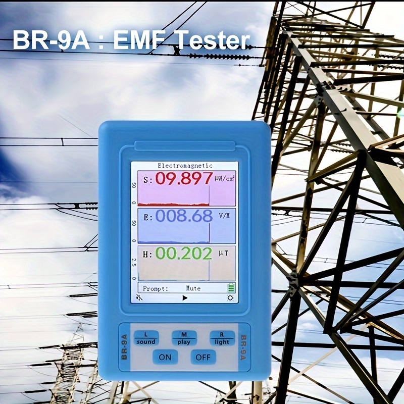 Br-9a Detector de radiación electromagnética portátil Medidor emf de alta  precisión Probador de monitor de dosímetro de radiación profesional