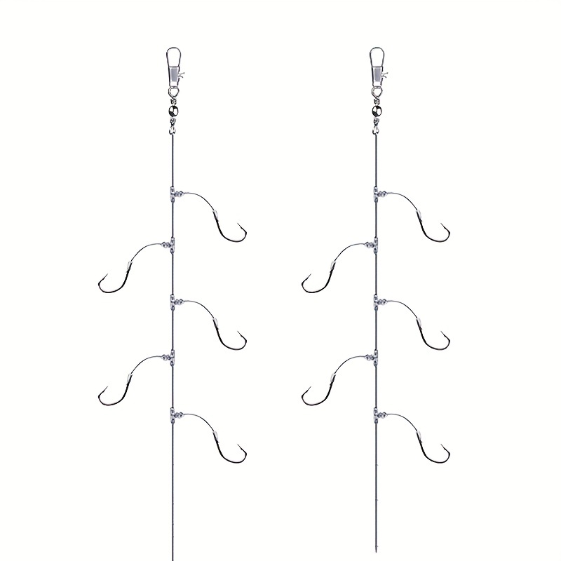 5 10 Hook T shaped Skewer Fishing Set Extra Sharp Fish Hooks - Temu Belgium