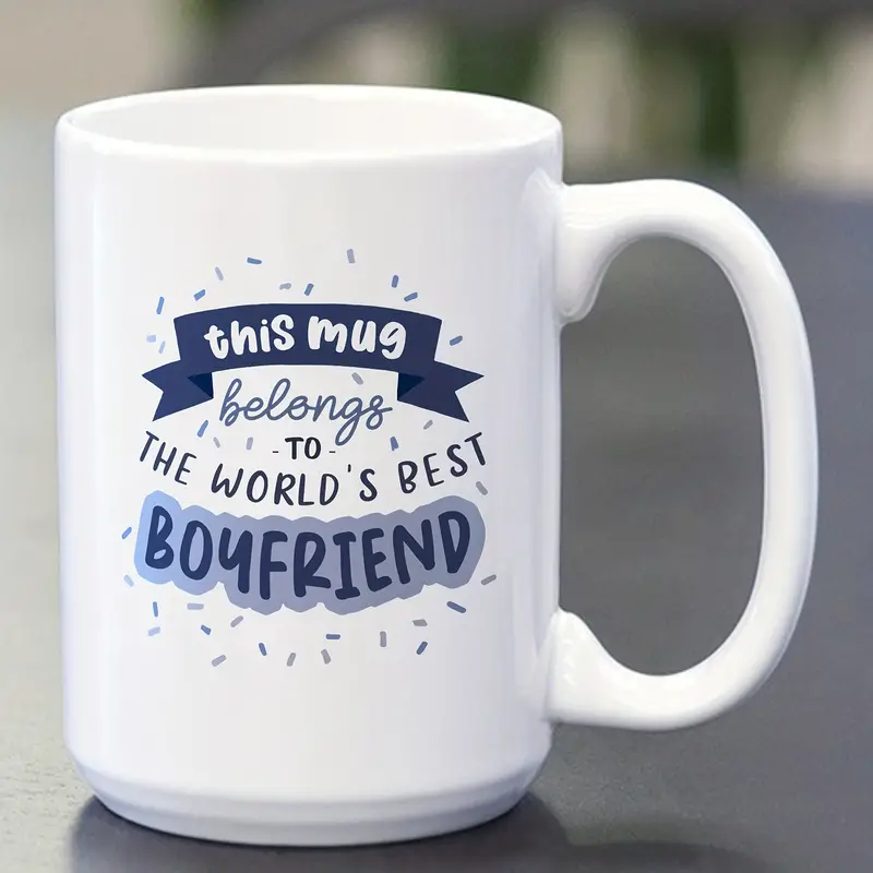 Ceramic Cup World's Best Boyfriend Mug I Love You Gift - Temu