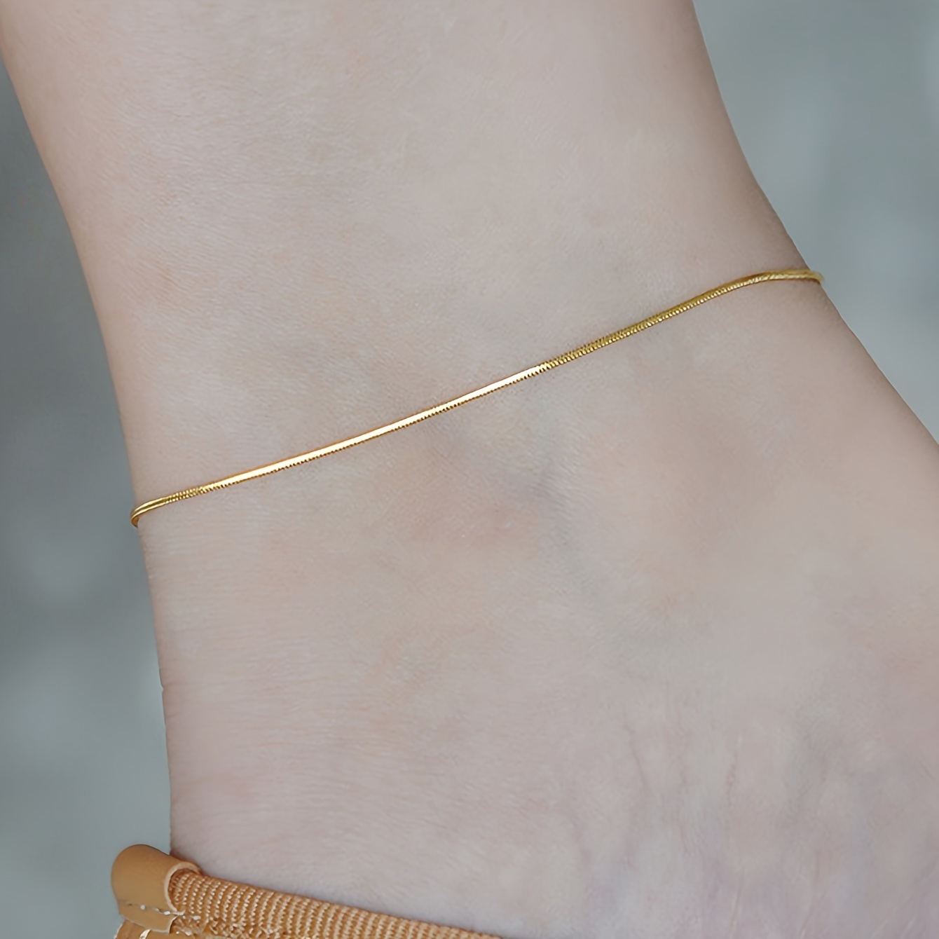 

Simple Snake Chain Design Anklet Stainless Steel Jewelry Elegant For Women