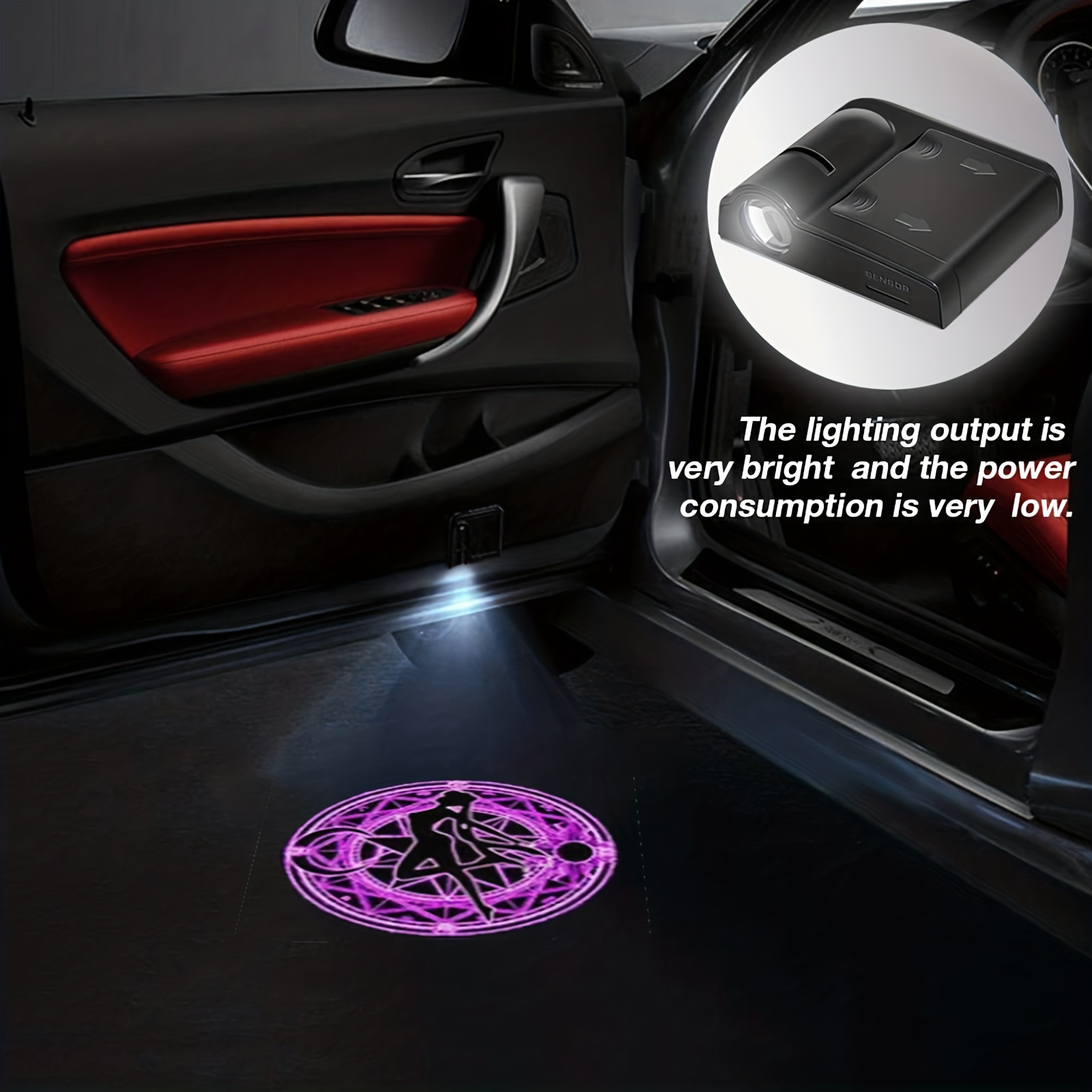 Luz LED de bienvenida para puerta de coche, accesorio para