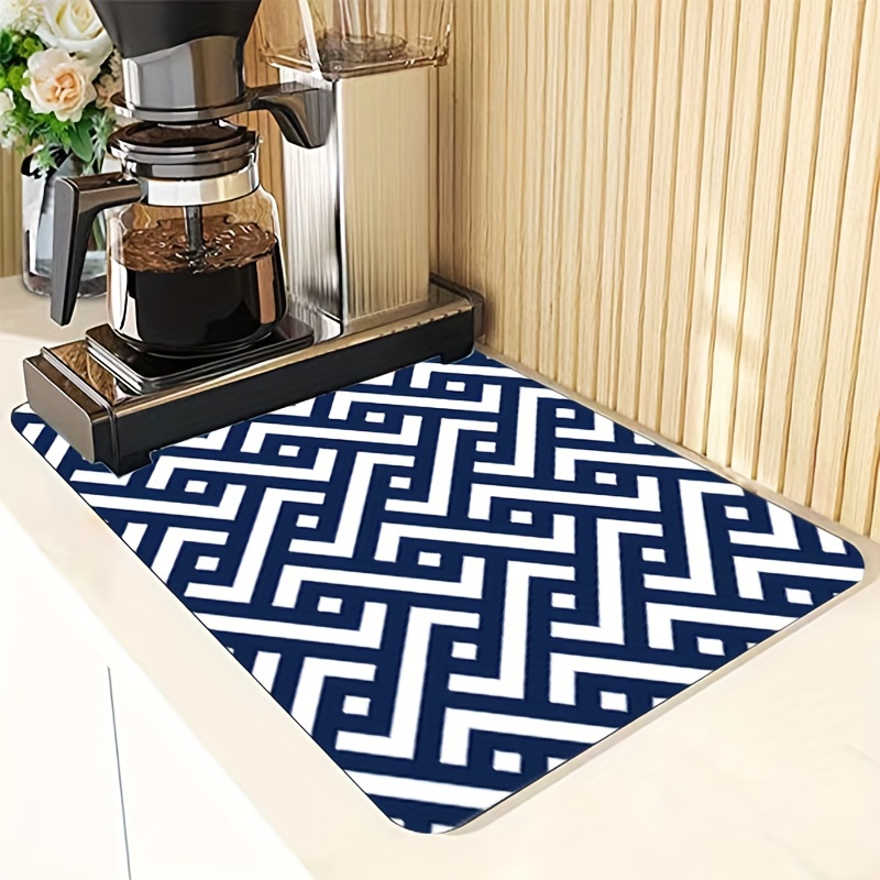 Marble Style Dish Drying Mat, Color Contrast Rubber Draining Mat, Non-slip Super  Absorbent Wear-resistant Coffee Machine Mat, Placemat For Countertop Dining  Patio Table Decorations, Home Kitchen Supplies - Temu