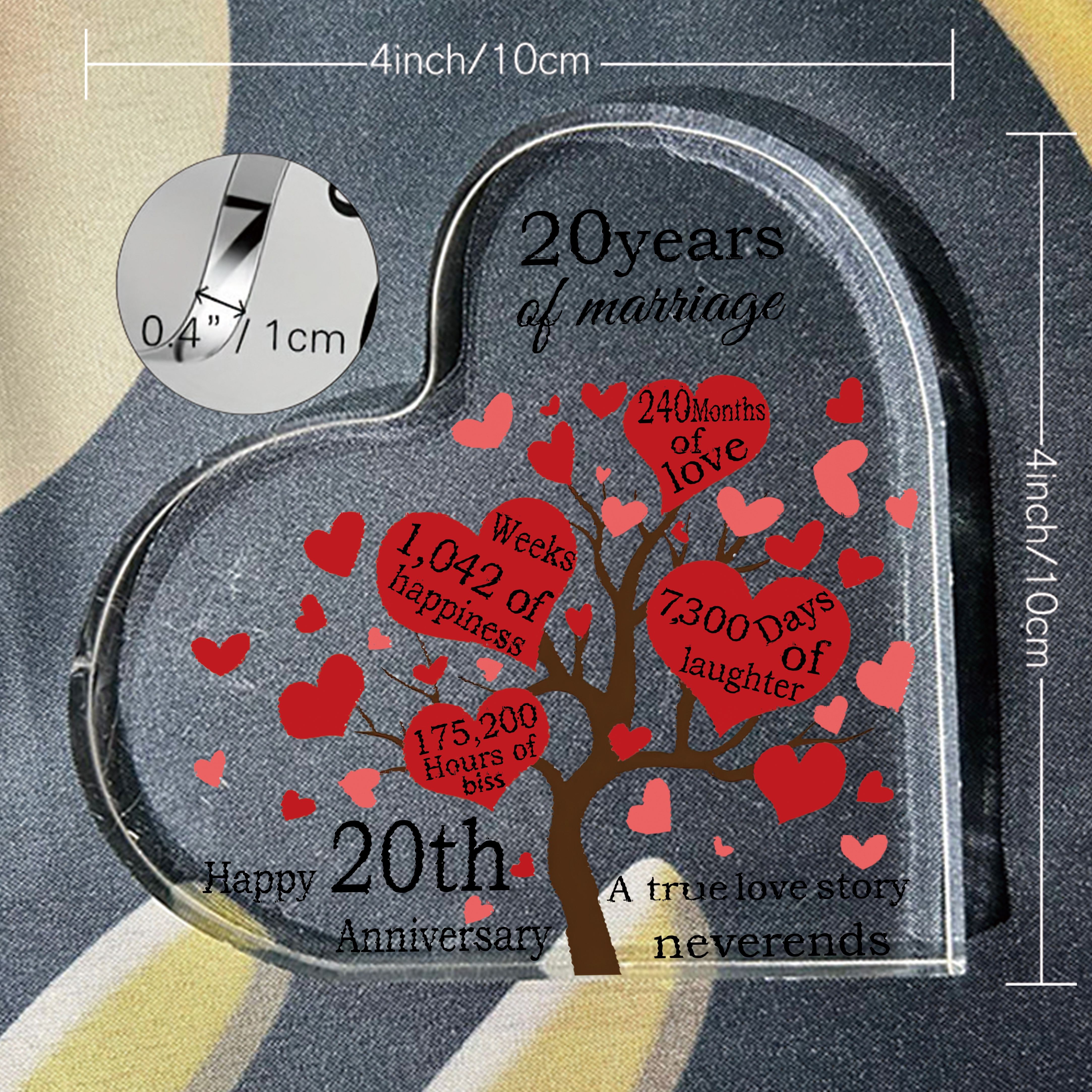 Years of Marriage Gift Wedding Anniversary Heart Marriage Keepsake