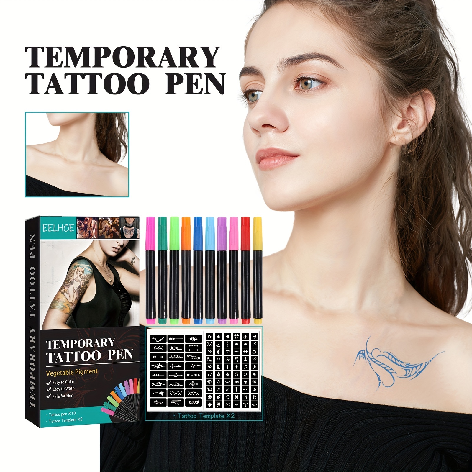 Washable Temporary Tattoo Body Marker Pen