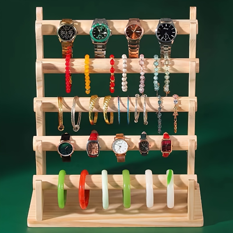 Wooden Multi layer Bangle Bracelet Display Rack Jewelry - Temu