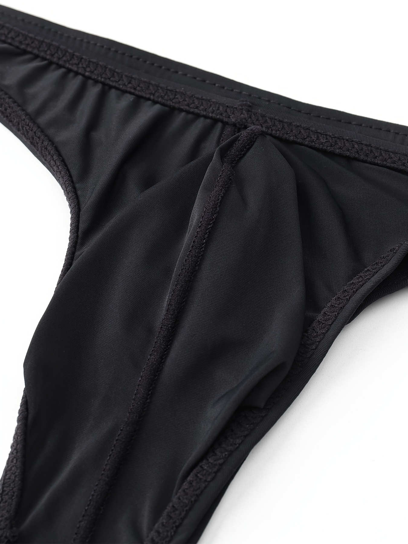 Buy Mens Ice Silk Elephant Nose Trunk Brief Underwear, Black, XX-Large at