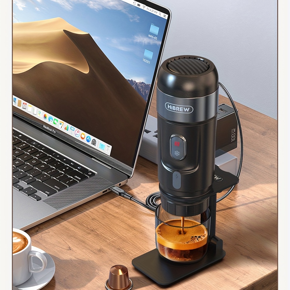 Portable Car Instant Espresso Maker Pod-Coffee Machine Brewing Coffee Maker  USB Charging Fit for Outdoor