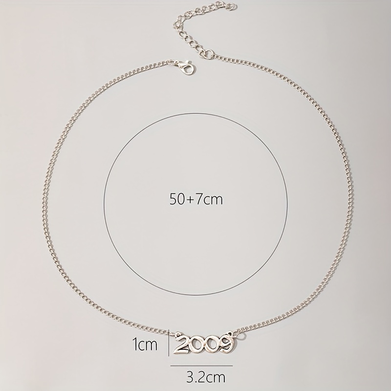 Stylish Digital Necklace with a Yearly Temperament