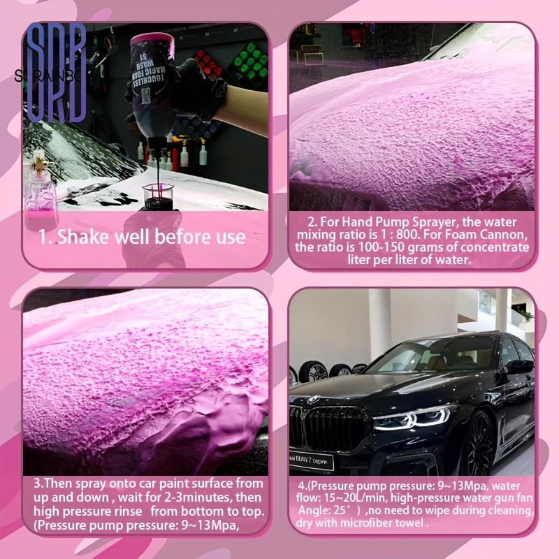 Surainbow Diy Car Care Series S2 Snow Foam Car Shampoo Car - Temu