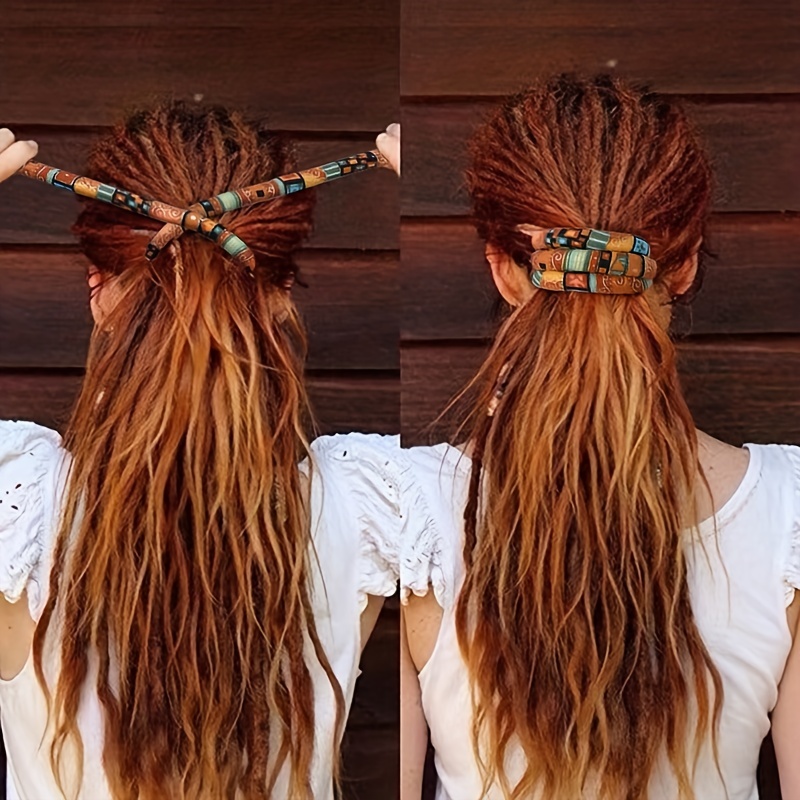 Colorful Spiral Lock Hair Tie Dreadlock Ponytail Holders