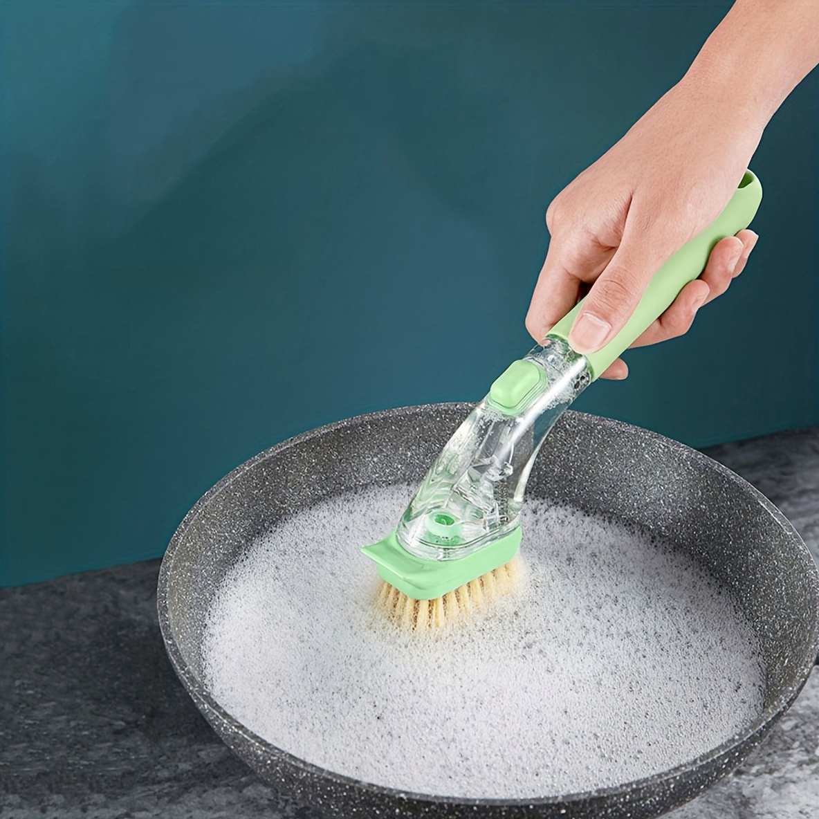 Cleaning Brush Kitchen Household Dishwashing Liquid Brush - Temu