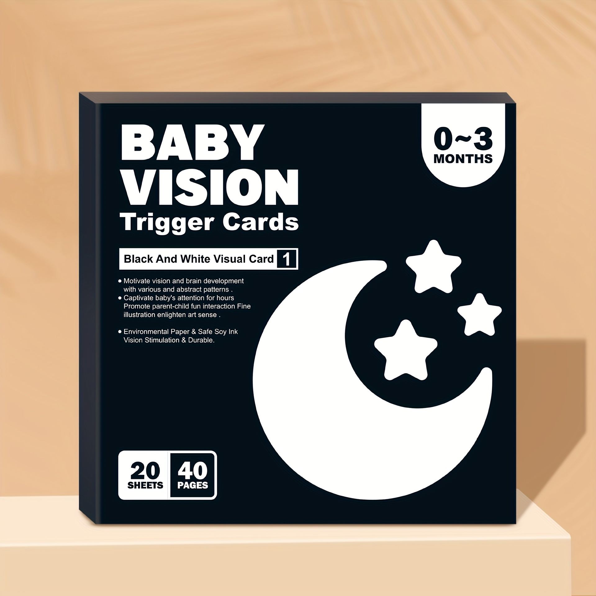 Tarjeta Estimulación Visual Iluminación Bebés - Temu