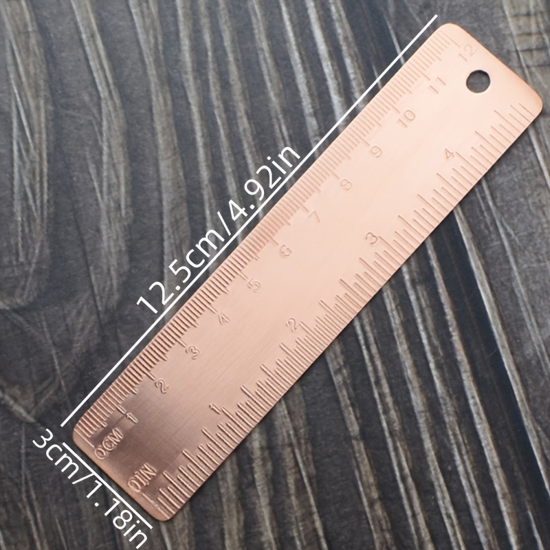 Guoyi A039 copper material length 6cm thick mini ruler office & used for  school stationery education supplies measuring tools