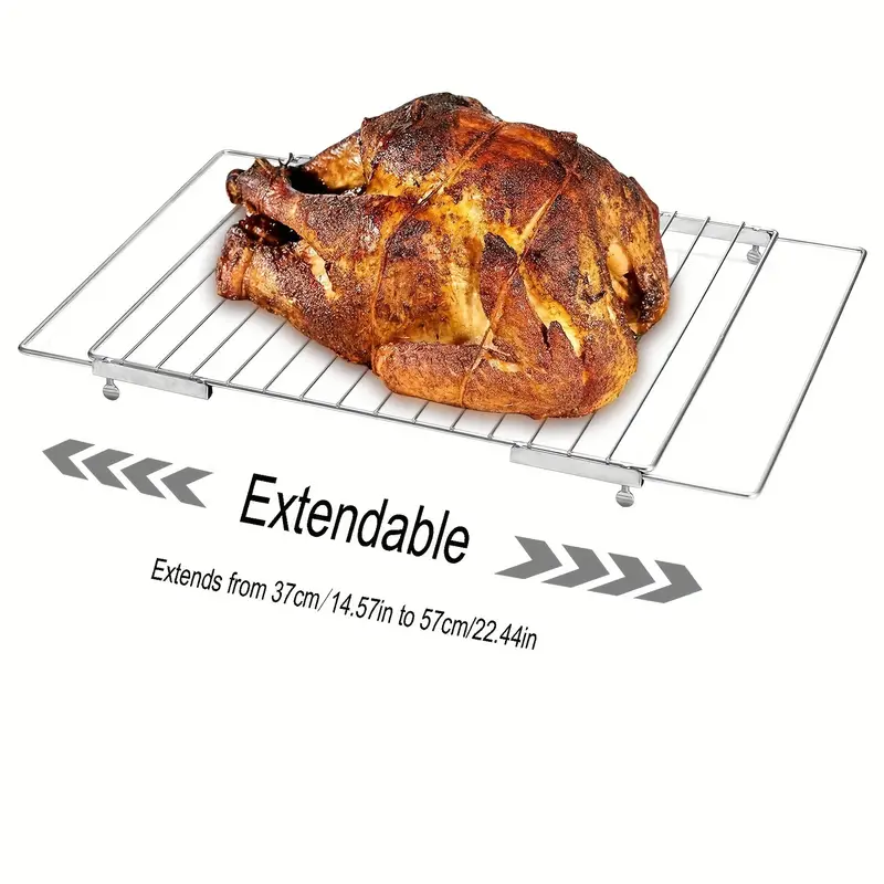 Extendable Stainless Steel Cooling Rack For Cookie Cake, Oven Safe