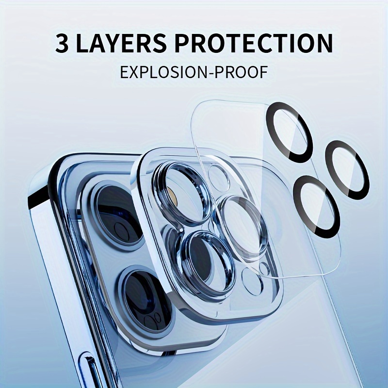 2pcs Protectores Cámara Iphone 13 Pro Max Vidrio Templado - Temu