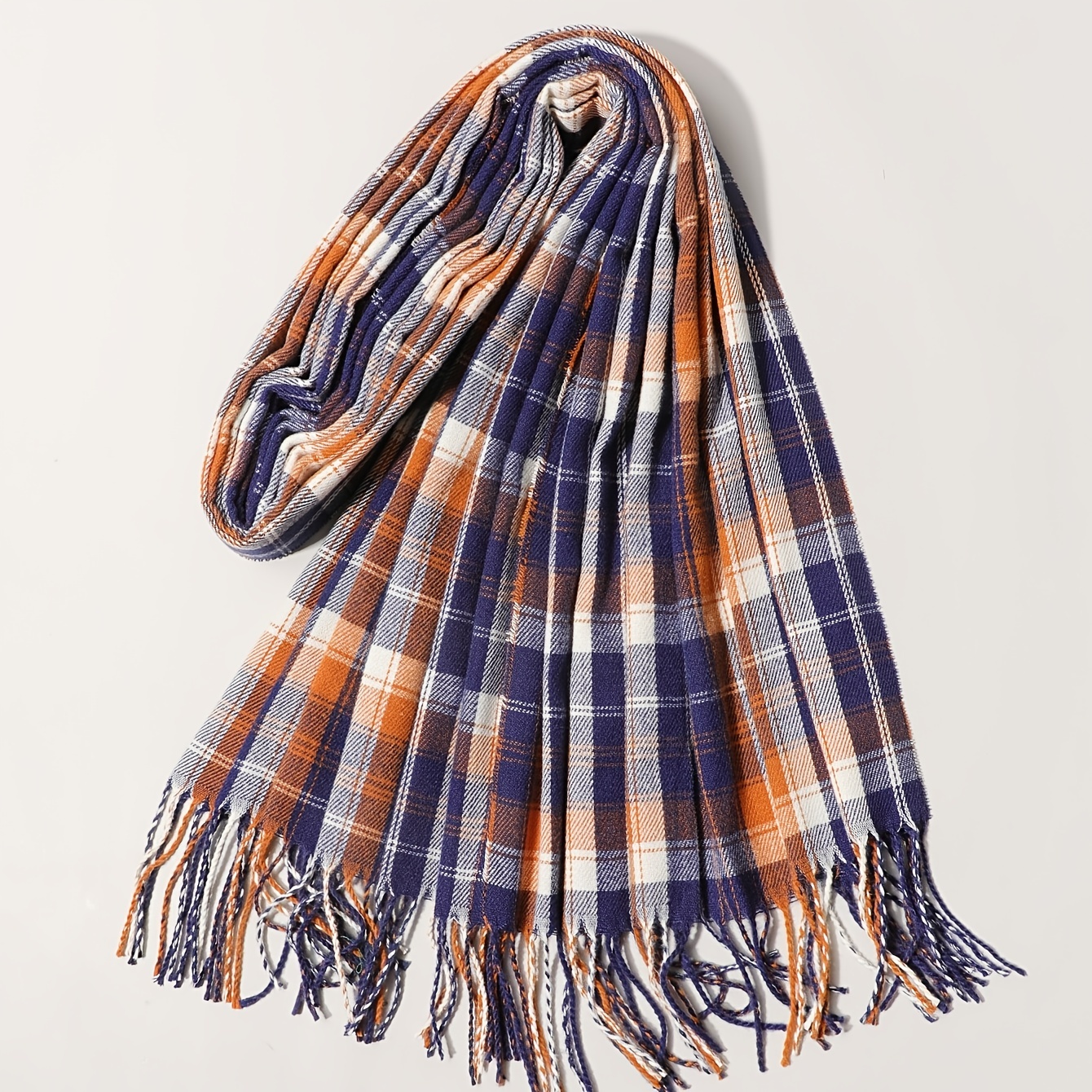 Womens Mens Fashion Scarves Long Shawl Winter Thick Warm Large Plaid Scarf