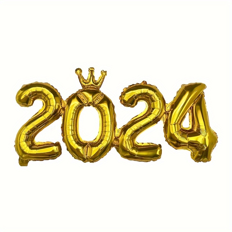 40 Inch 2024 Balloons, Gold Foil Number Balloons 2024 Graduation  Decorations Class of 2024 Balloons, New Year Festival Graduation Party  Decorations