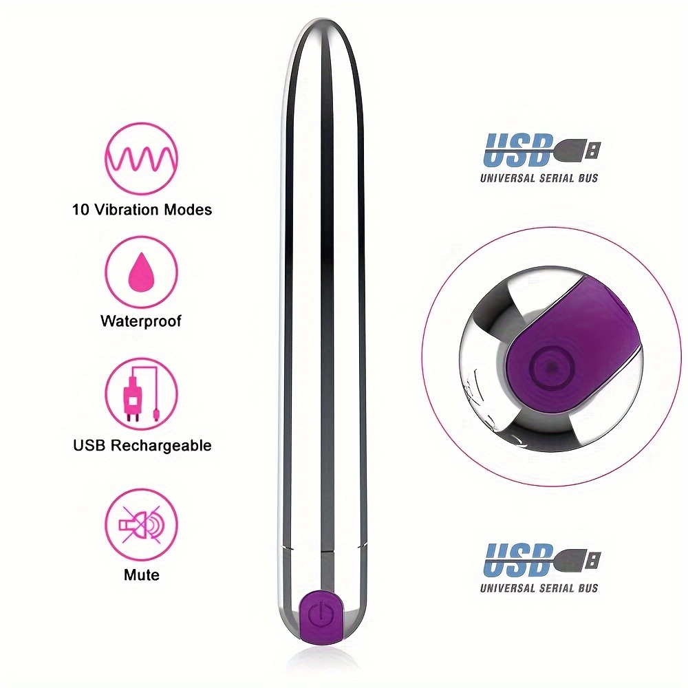 Female Bullet Vibrator 10 Frequency Mini Charging Bullet - Temu