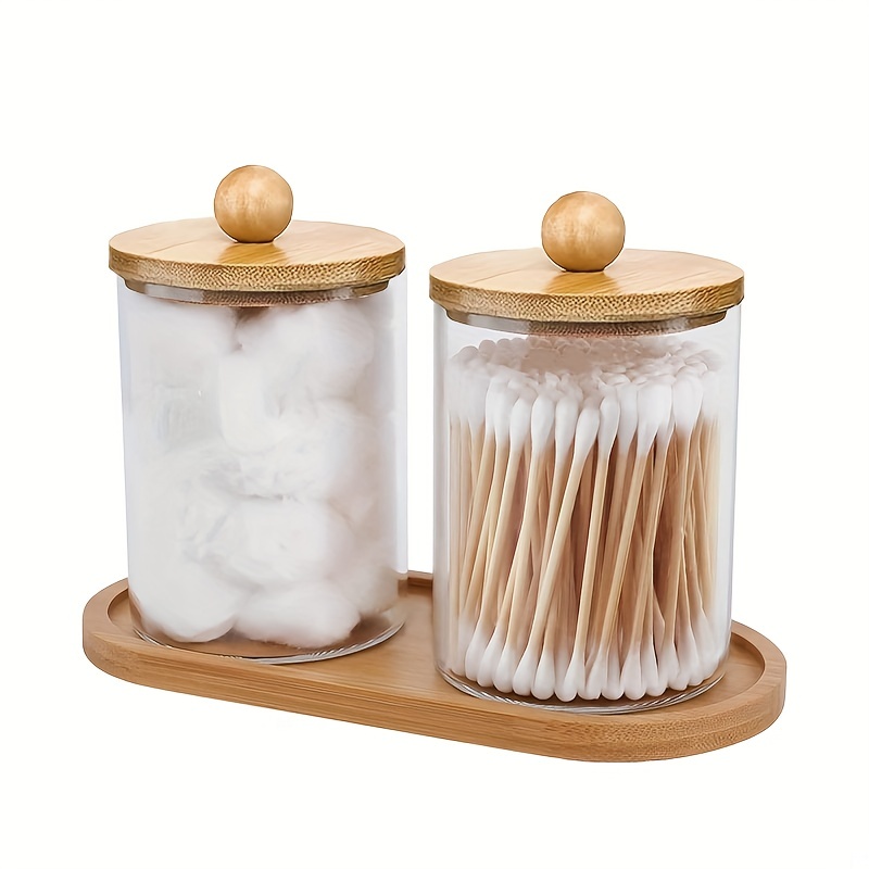Apothecary Jars Bathroom Storage Organizer Cute - Temu
