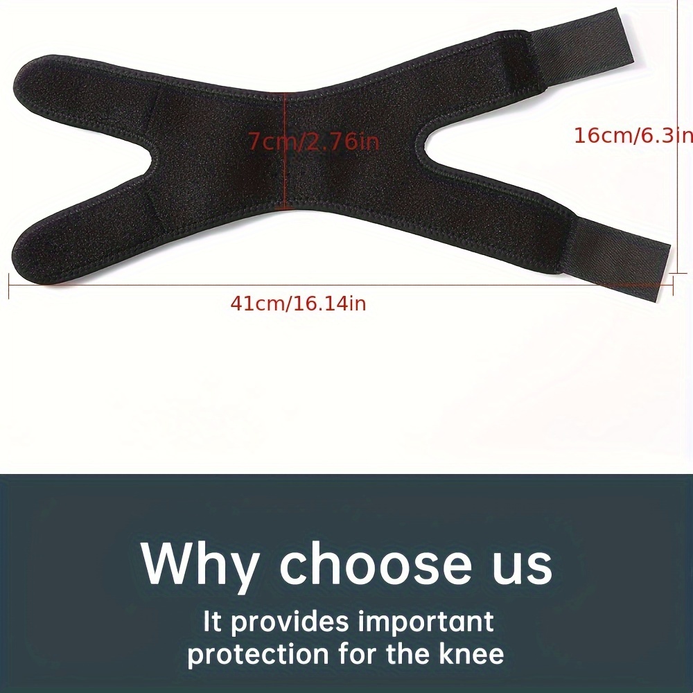 Patella Support Strap Adjustable Compression Knee Brace - Temu Canada