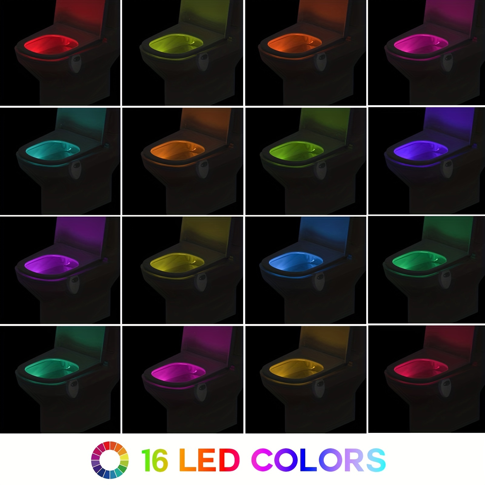 Toilet Light Body Motion 16 Colours Sensor Led WC Lights