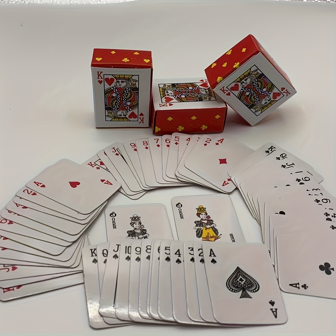 54pcs Juguetes de Muñecas en Miniatura: Cartas de Póker Divertidas para  de *!