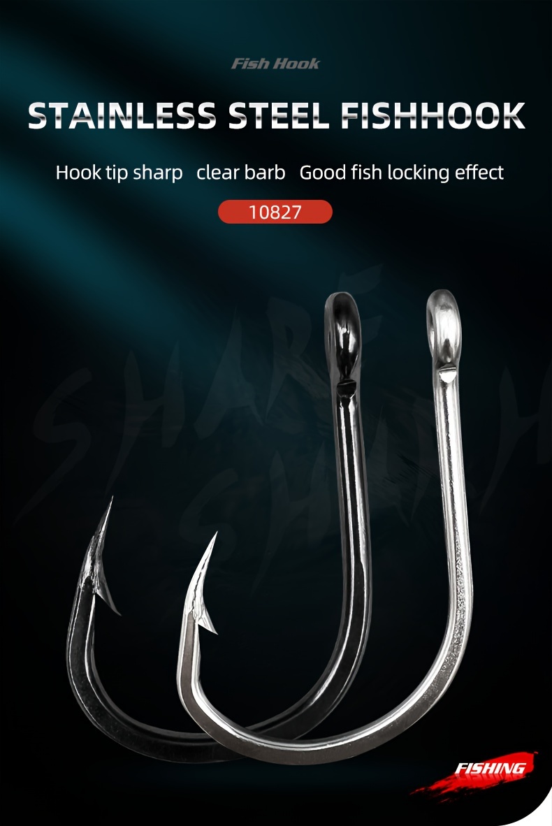 Size 2# 20# Iseni Fishing Hooks Eye Barbed Fish Hooks - Temu