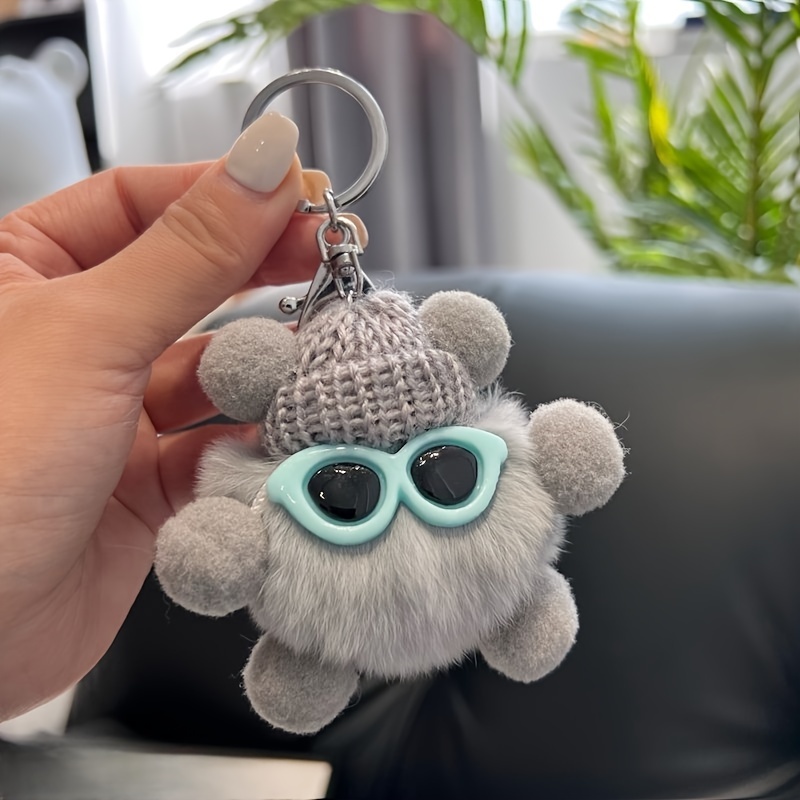 Sequin Hollowedout Letter Keychain With Soft Faux Rabbit Fur Ball And  Pompom Key Holder Womens Bag Pendant Baby Jewelry From Yy_dhhome, $1.55