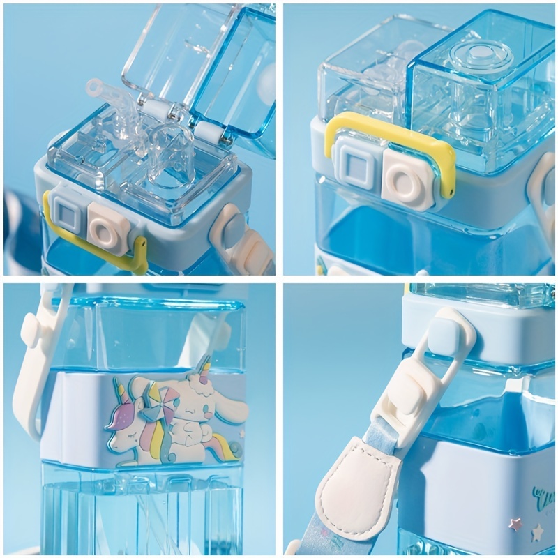 Cute CINNAMOROLL Water Cup for Kids - Summer Girl Cup, Portable Travel Cup,  Straw Cup, Anti-Fall Double Drinking Cup for School & Travel!