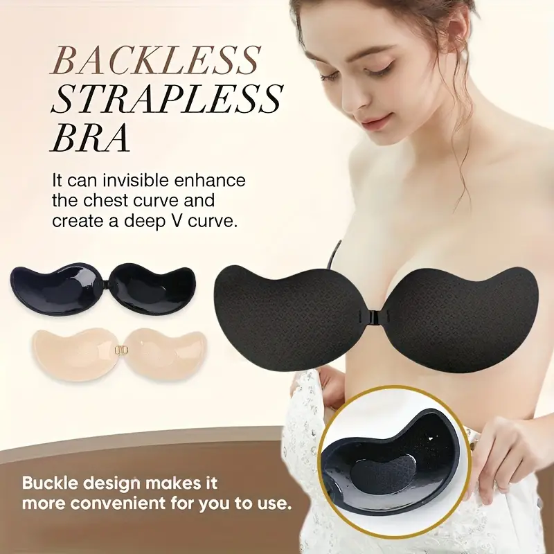 2024 Invisible Push-Up Breast Lift Silicone Nipple Covers, Self Adhesive  Strapless Mango-Shaped Sticky Bra