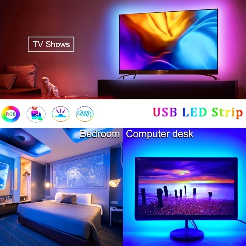 1 Juego Usb Diy Led Tv Retroiluminación Tv/tira Luces - Temu Mexico