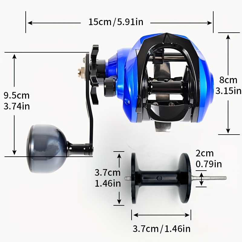 4+1bb 5.5:1 Gear Ratio Baitcasting Reel Aluminum Alloy - Temu