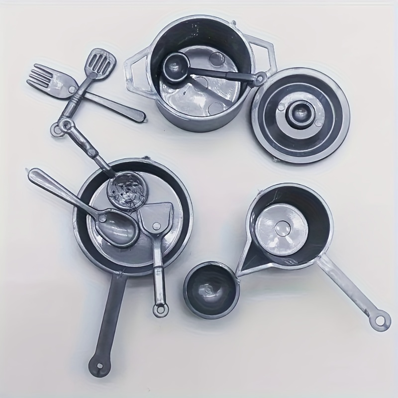 Plastic Mini Pots And Pans 1:12 Toy House Mini Accessories - Temu