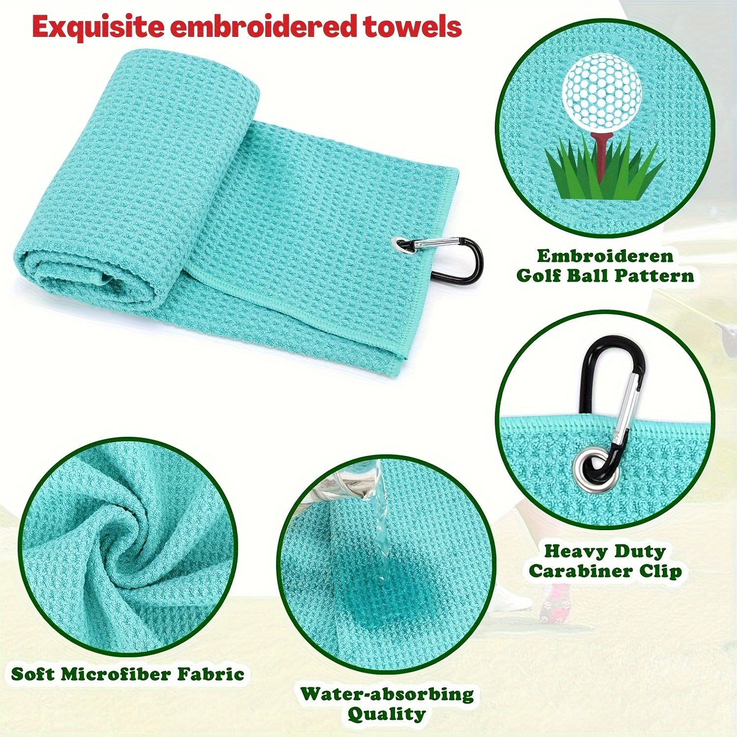 Funny Microfiber Super Absorbent Golf Towel With Clip Funny - Temu