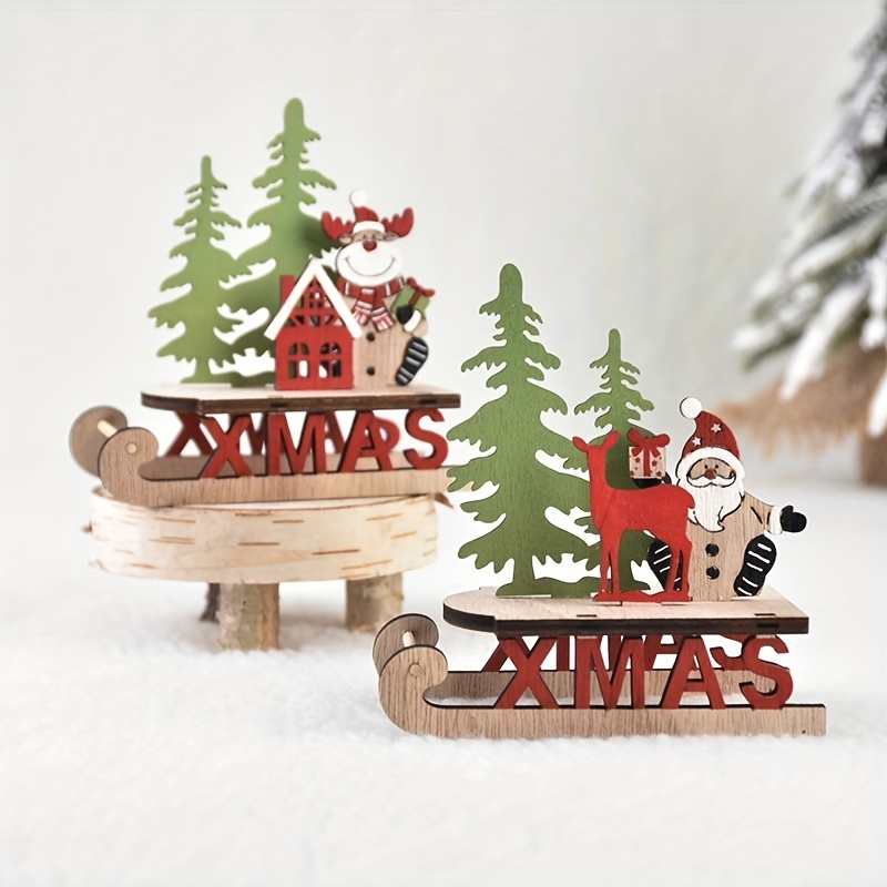 Creative Painted Christmas Decorations And Ornaments Diy Wooden ...