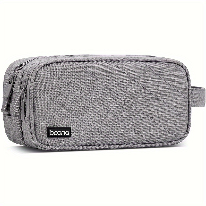 Men's Sleek Travel Organizer for Electronics - Phone, Power Bank & Cable Storage Pouch