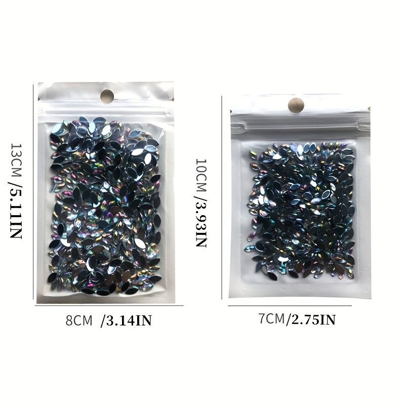 Mix Color Ab Flatback Rhinestone Nails Accessories Crystal - Temu