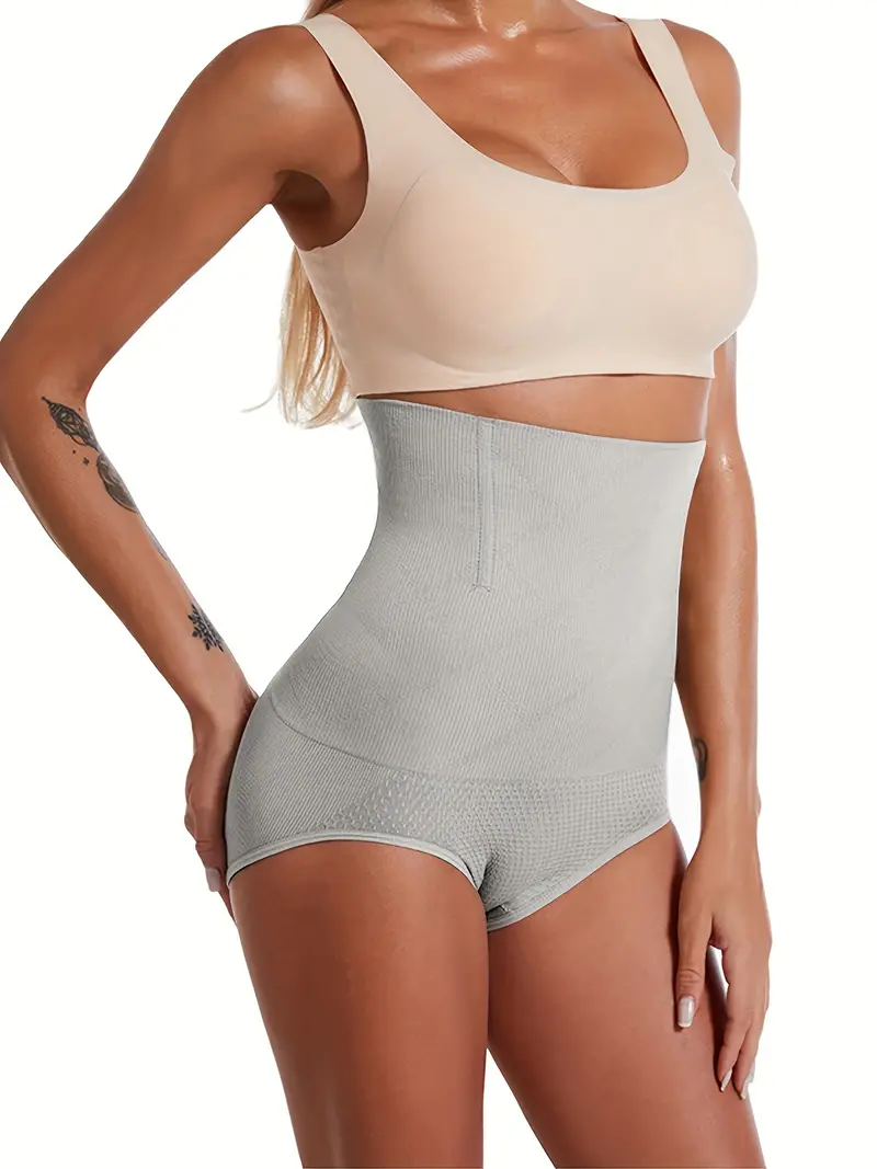 Women Tummy Control Underwear High Waisted Shaping Panties Body Shaper,  White, XL/2XL