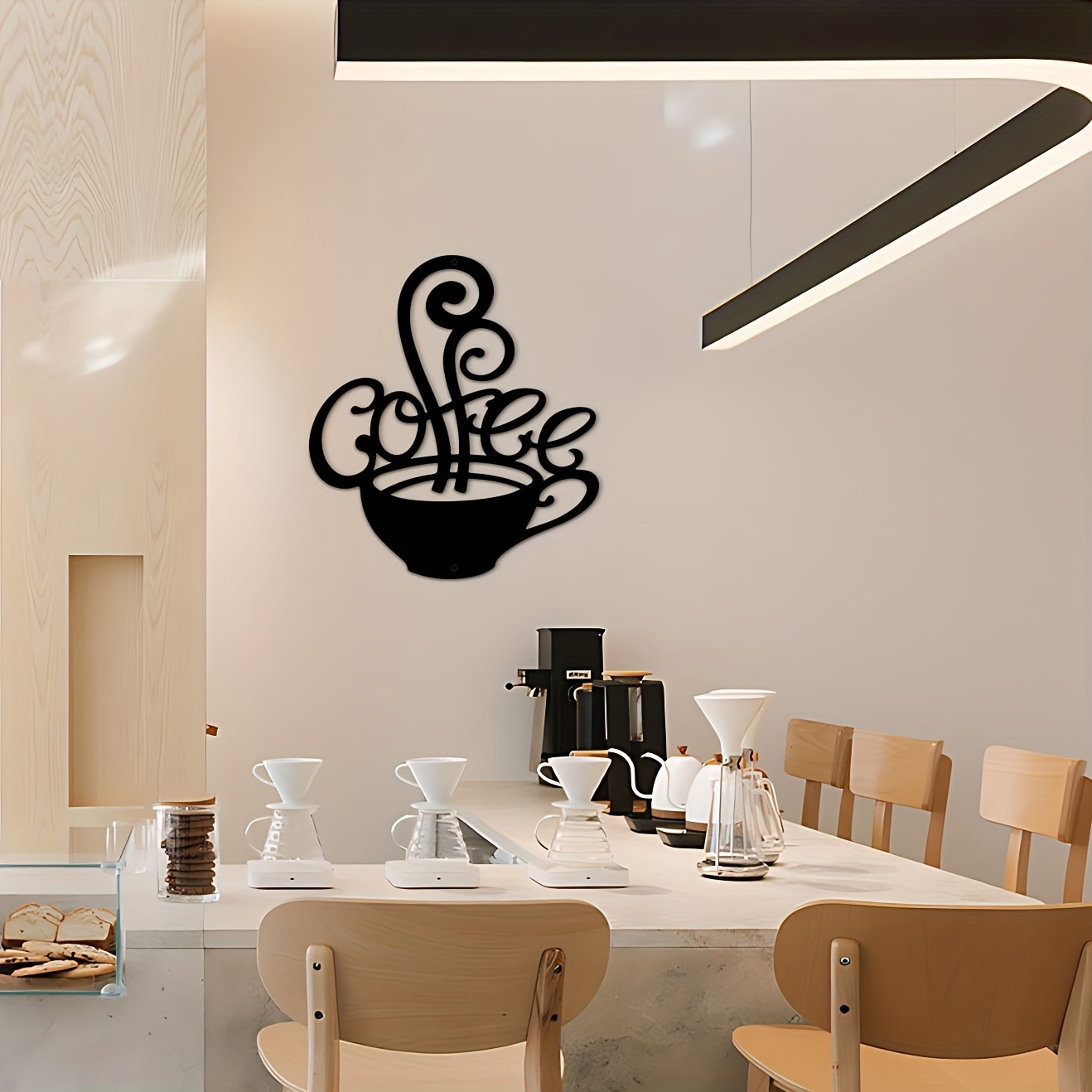 Coffee Bar Metal Wall Decoration Black Coffee Cup Silhouette - Temu