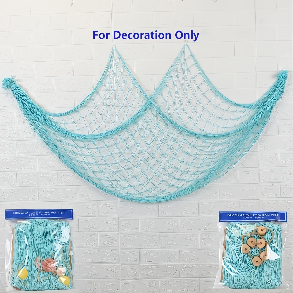Mediterranean Style Decorative Fish Net Home Party - Temu