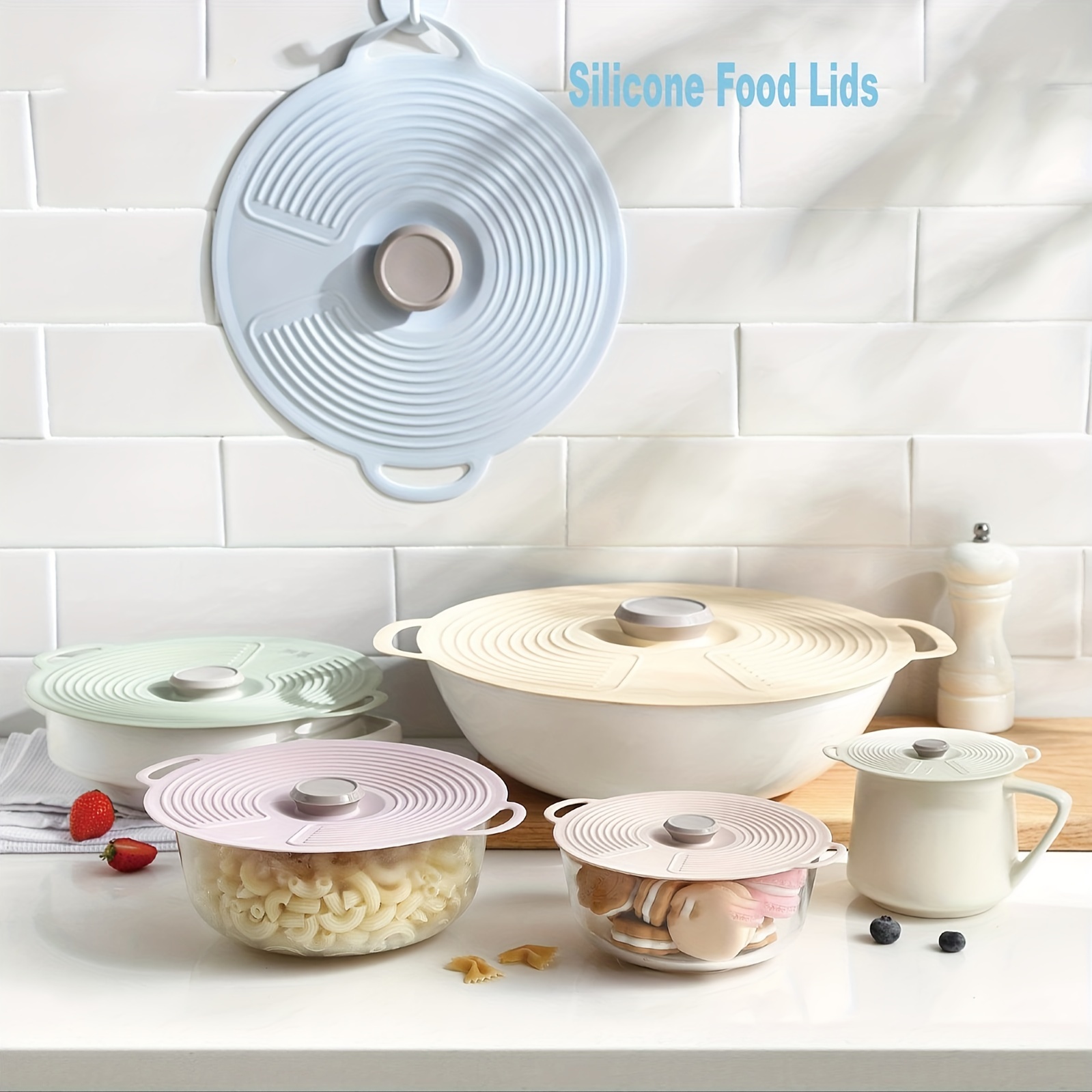 Silicone Covers That Can Be Reused For Microwave Food Storage With