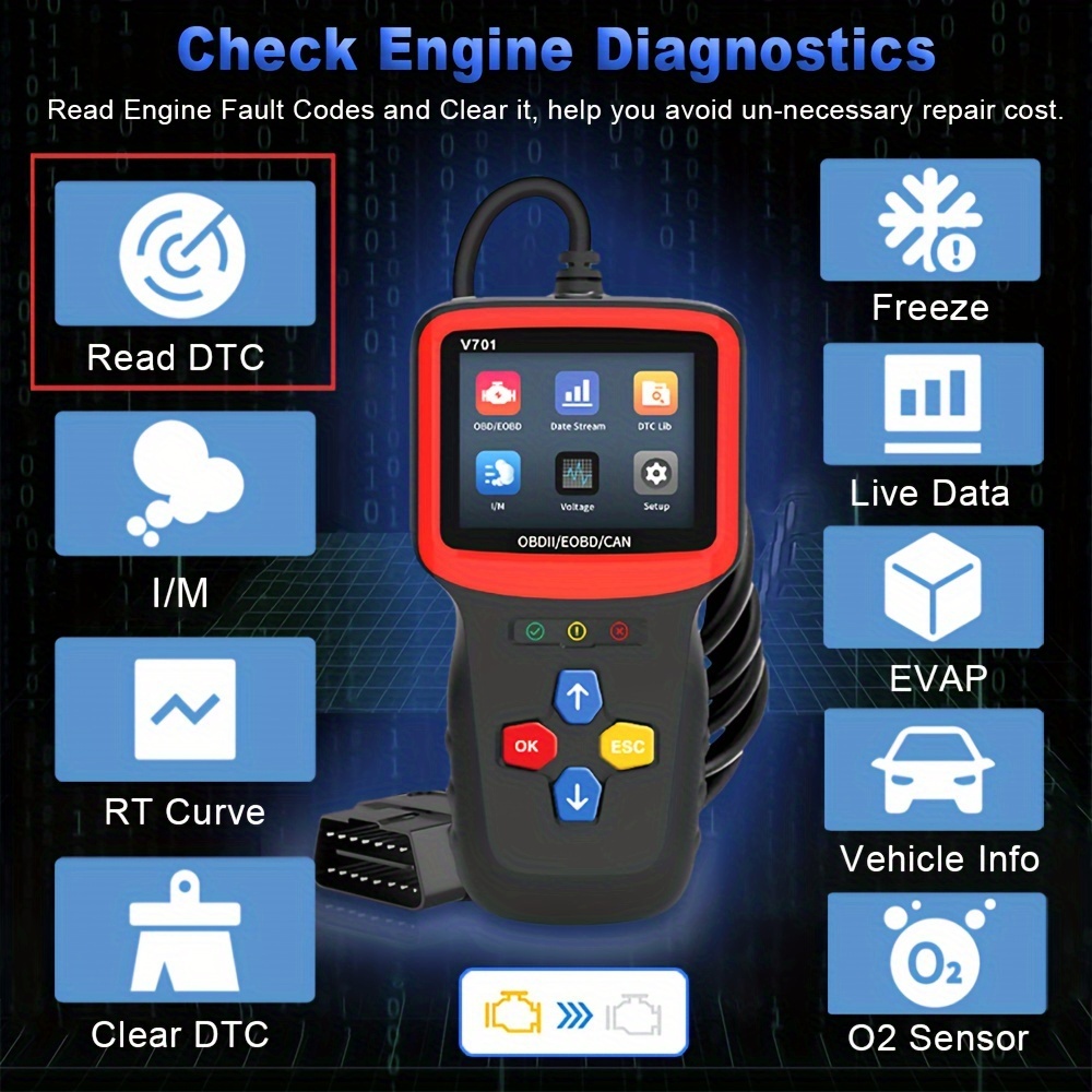 Scanner OBD2 LEE LP201, lecteur de code de défaut Maroc