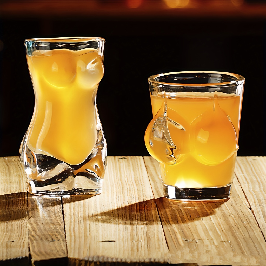 60/400ML Unique Beer Cups Funny Body Shape Wine Glass Whisky Vodka Shot  Glasses