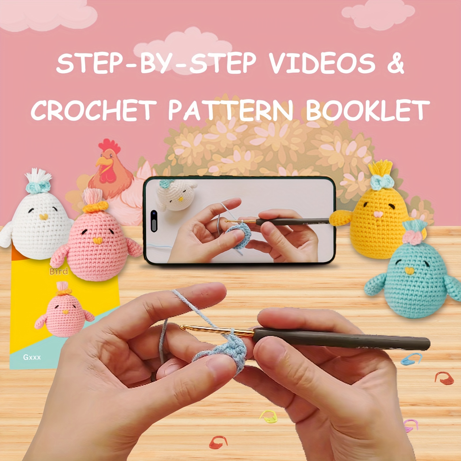 Crochet Kit Beginners Little Mouse With Step by step Video - Temu