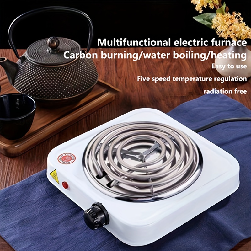 Tebru Coffee Heater,Stove Cooking Plate,Portable 500W Electric Mini Stove  Hot Plate Multifunctional Home Heater US Plug 110V 